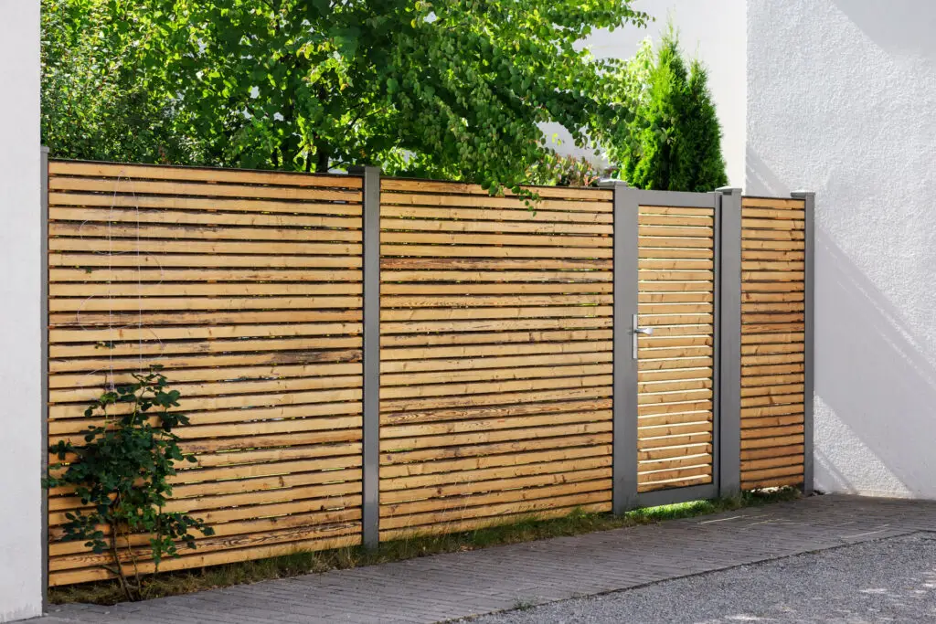 Wicket Gate of Wood Fence of Residential House